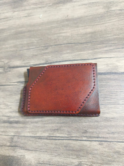 Card holder leather handmade + NFC embedded + Rfid blocker +  Proximity chip for access control and elevators