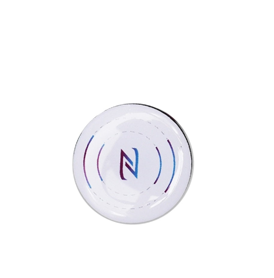 NFC Epoxy on-metal model 213 Programmable, Printed with NFC Logo (White)