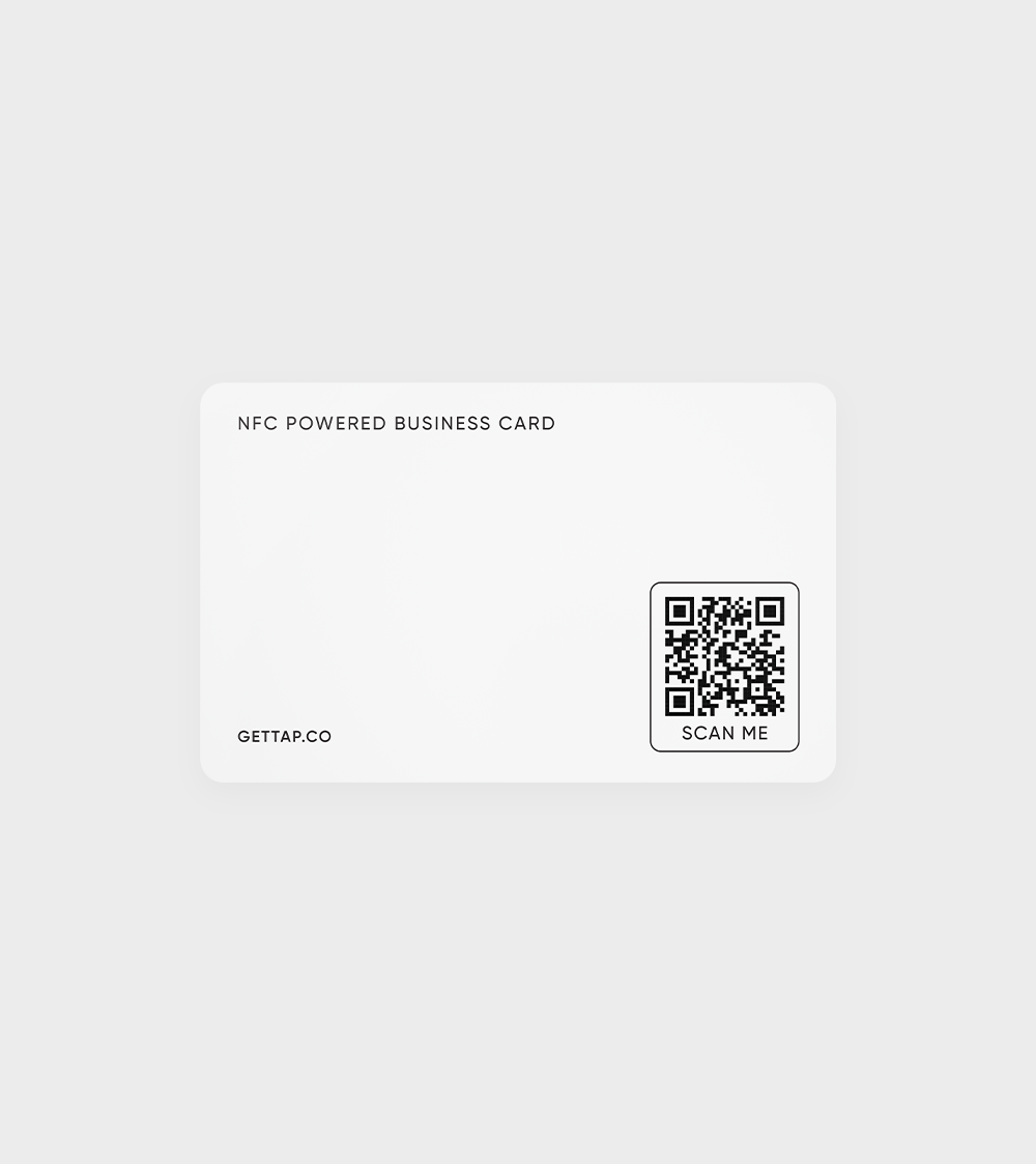 Tap NFC Business Card - Share Everything With A Tap - White – NFC Egypt